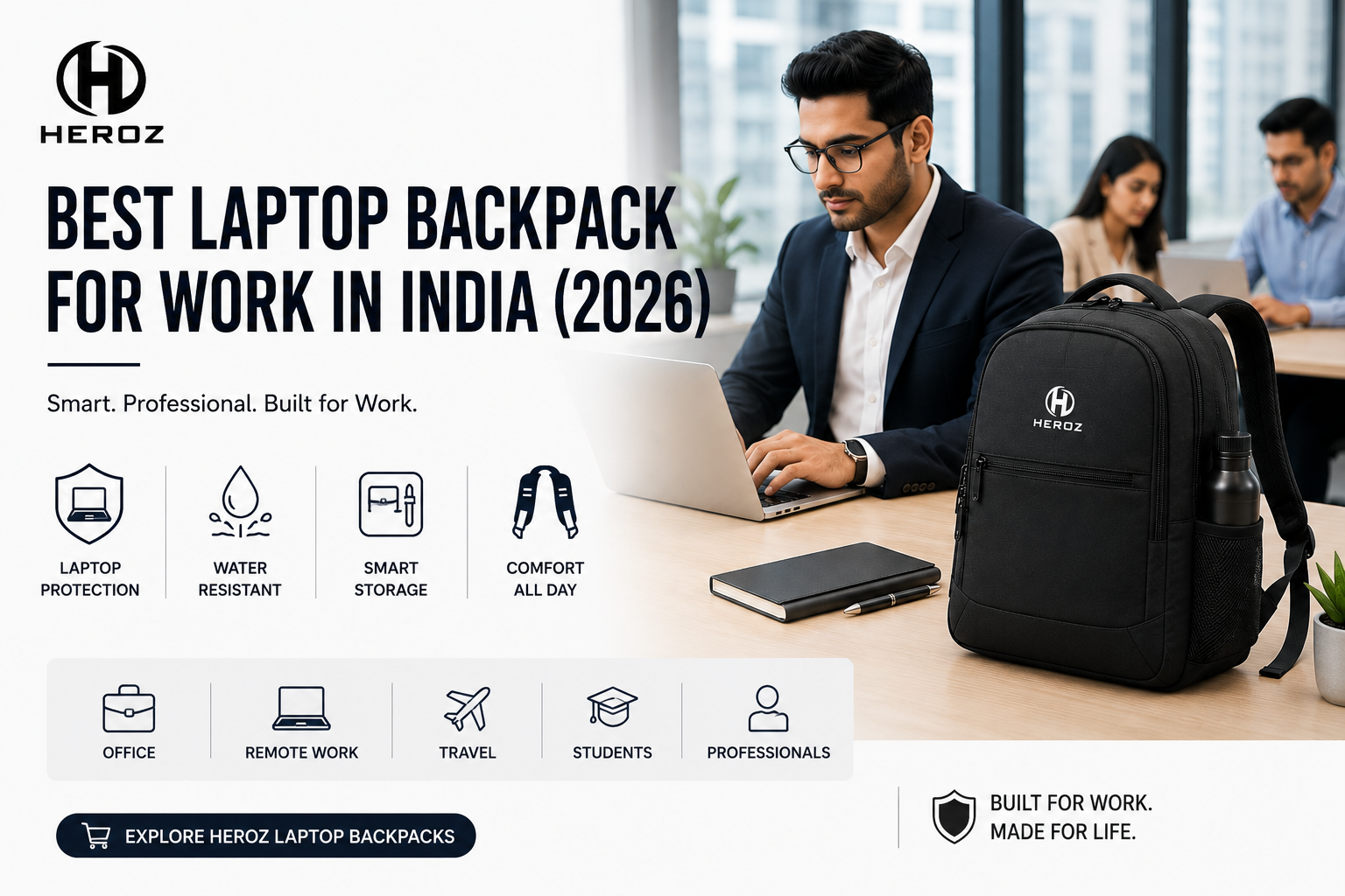 business laptop backpack india Gear Compact Ink 15 Inch Laptop Bag  Bbag a versatile and stylish accessory designed for daily use Gear Compact business 17"/27L Large