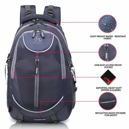 17.3 inch laptop backpack large capacity grey college bag