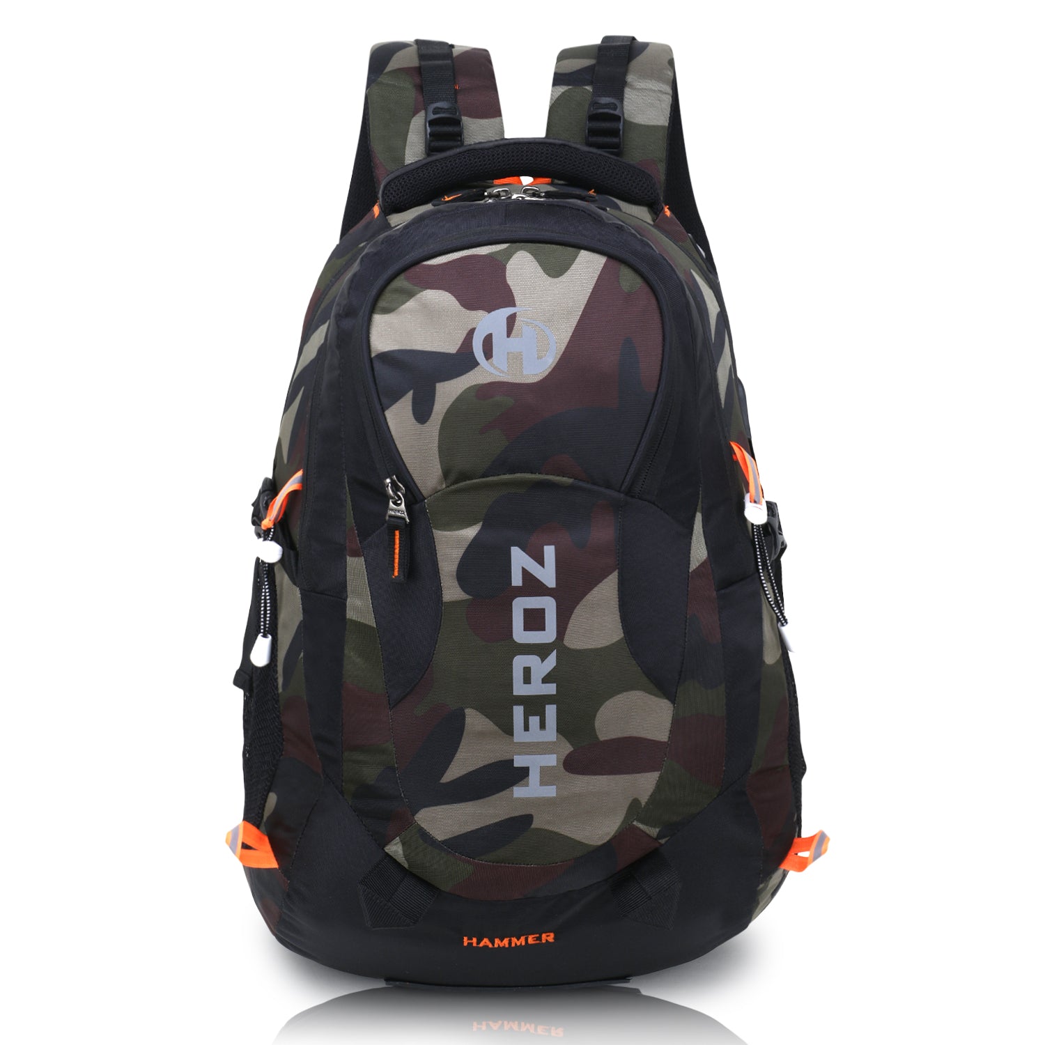 HEROZ Hammer Unisex Nylon 35 L Travel Laptop Backpack Water Resistant Slim Durable Fits Up to 17.3 Inch Laptop Notebook (Black & Jungle)