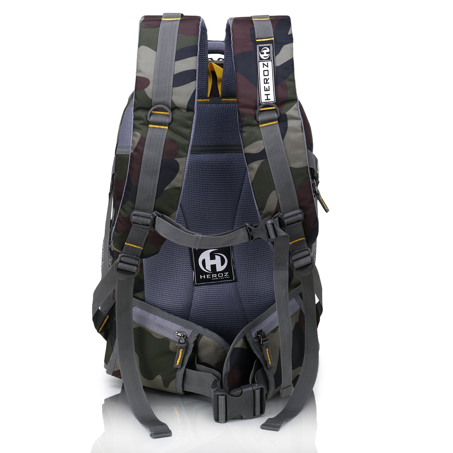 HEROZ Hacker 50L Travel Laptop Backpack for Men & Women – Water Resistant Nylon Slim & Durable Computer Backpack Fits 17-Inch Laptop (Green Jungle) - HEROZ