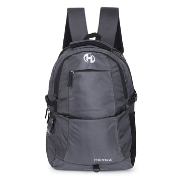 HEROZ Haden 40L laptop backpack grey with USB charging port