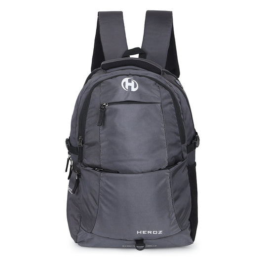 HEROZ Haden 40L laptop backpack grey with USB charging port