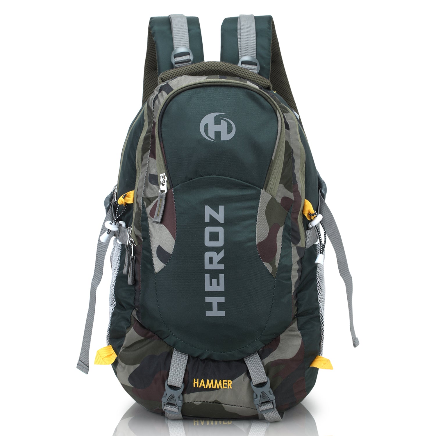 HEROZ Hammer 45 L Travel Laptop Backpack for Men – Fits up to 17.3 Inch (Mehndi Green & Jungle) - HEROZ