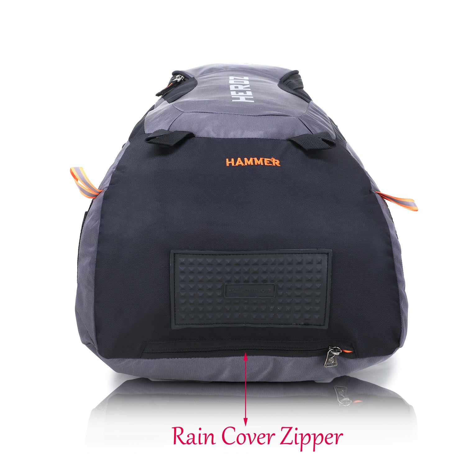HEROZ Hammer Unisex Nylon 35 L Travel Laptop Backpack Water Resistant Slim Durable Fits Up to 17.3 Inch Laptop Notebook (Black & Grey) - HEROZ