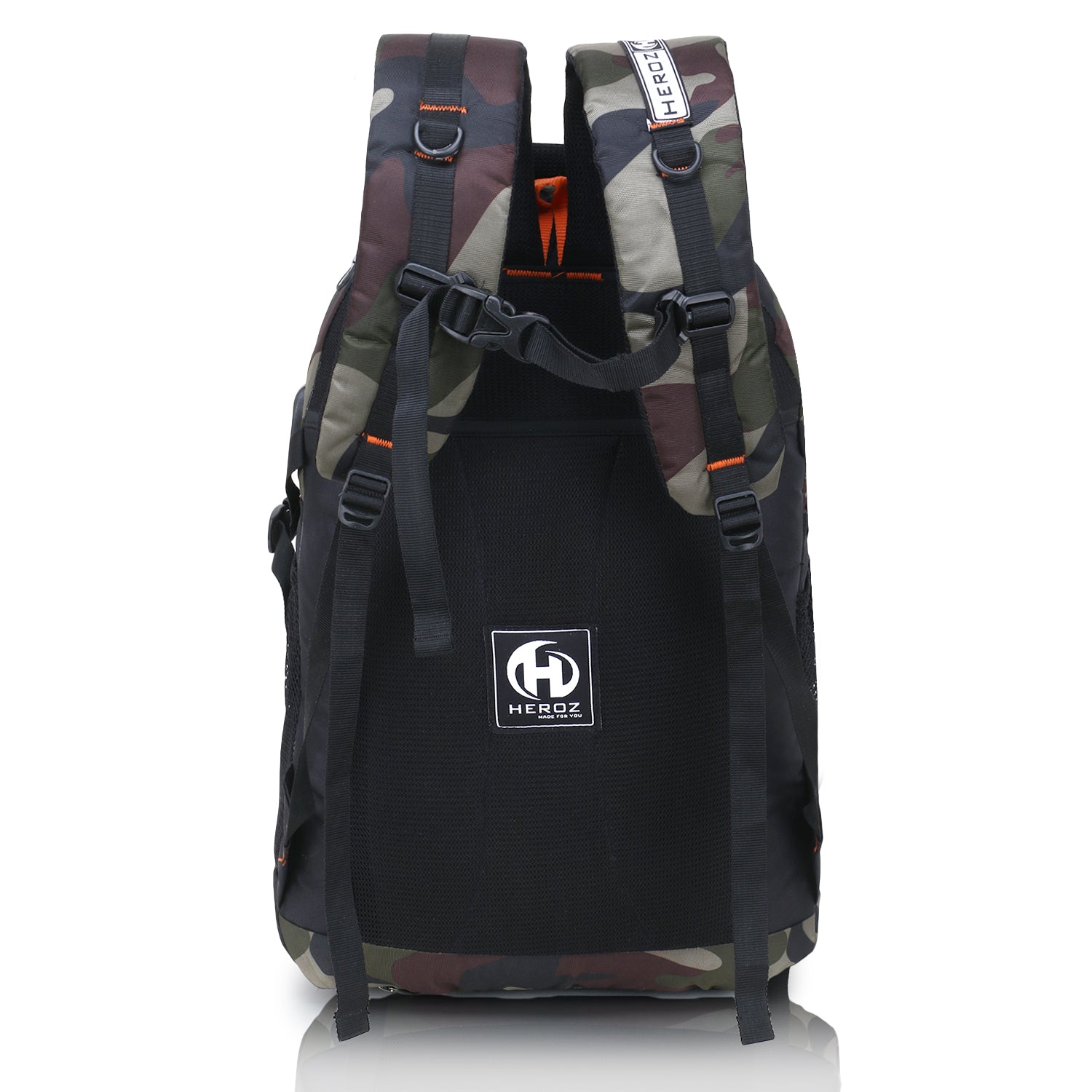HEROZ Hammer Unisex Nylon 35 L Travel Laptop Backpack Water Resistant Slim Durable Fits Up to 17.3 Inch Laptop Notebook (Black & Jungle) - HEROZ