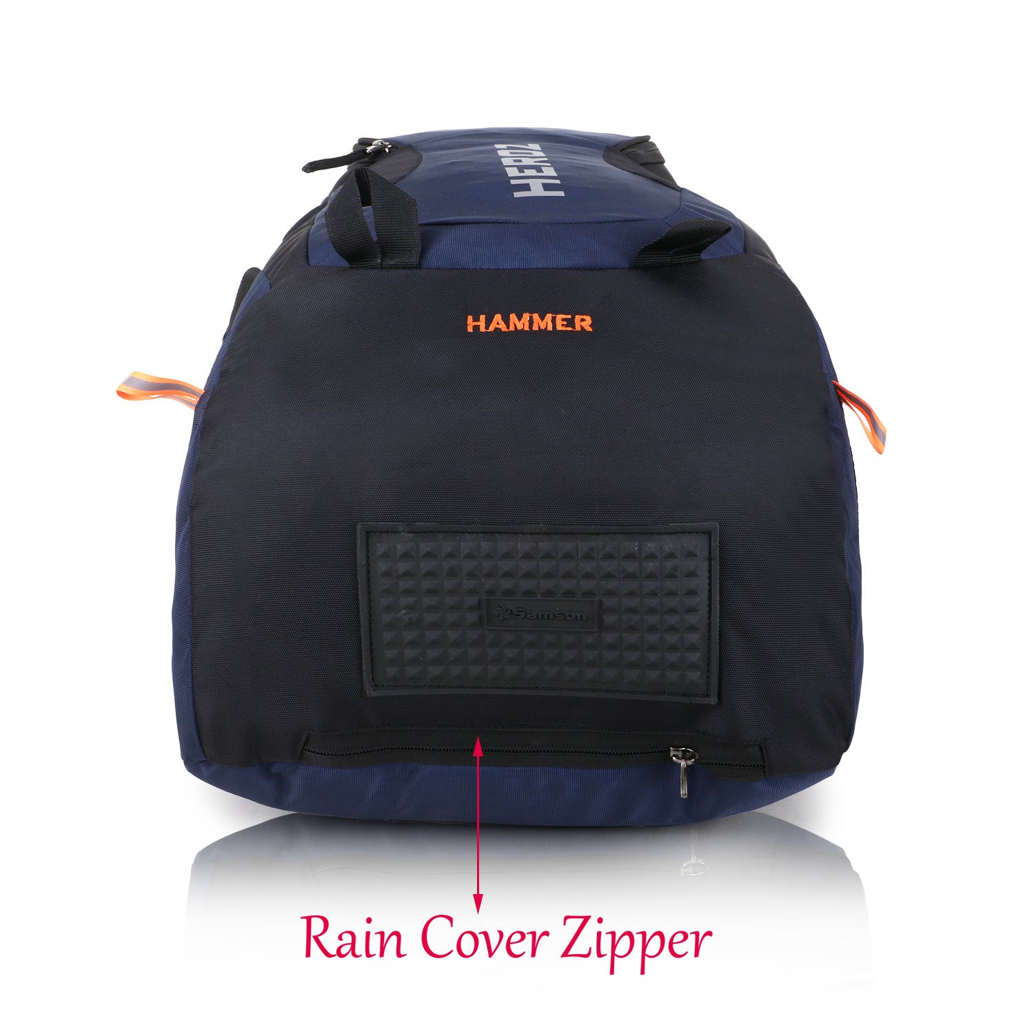 HEROZ Hammer Unisex Nylon 35 L Travel Laptop Backpack Water Resistant Slim Durable Fits Up to 17.3 Inch Laptop Notebook (Black & Navy Blue) - HEROZ