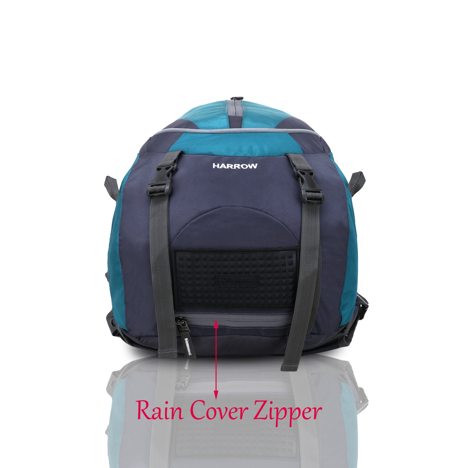 HEROZ Harrow 45 Ltrs Travel Laptop Backpack Slim Durable College School Computer Bookbag tracking for Women, Men Boys Outdoor Camping & Fits Up to 17.3-inch laptop (Grey & Airforce Blue) - HEROZ