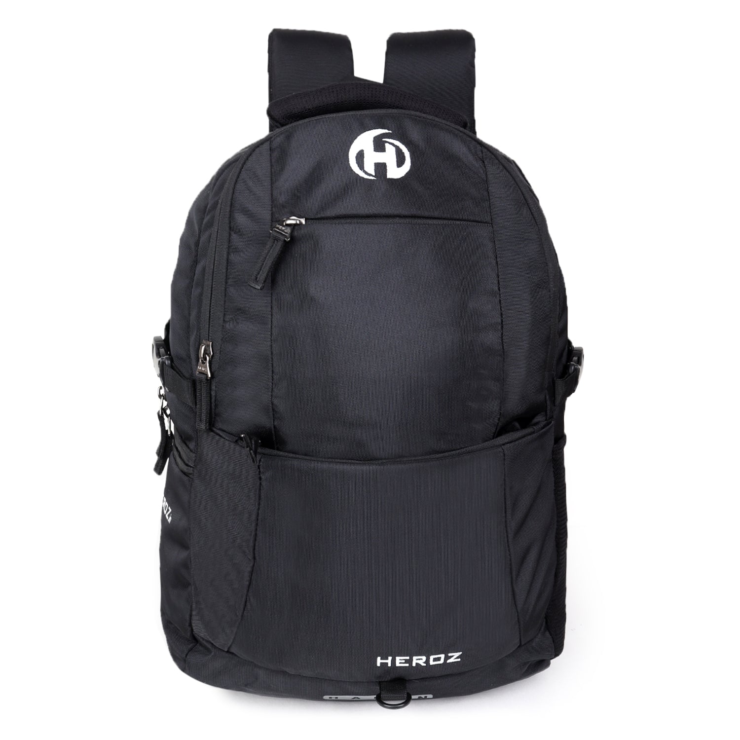 HEROZ Heden 40L Laptop Backpack for Men & Women with USB Charging Port, Rain Cover & Anti-Theft Pocket – Fits 17 Inch Laptop (Black) - HEROZ