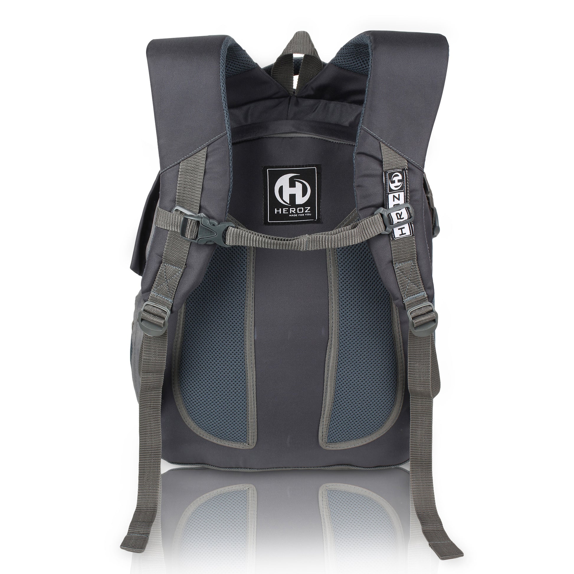 HEROZ Hybrid Laptop Backpack, Unisex Anti-Theft Travel Backpack, Business School Bookbag with USB Charging Port for Men & Women Fit for 15.6 Inches Laptop (Grey) - HEROZ