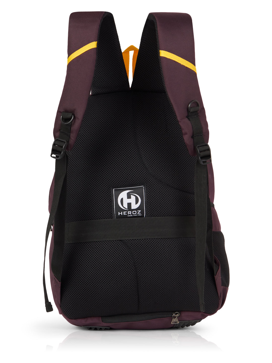 HEROZ Stylish Laptop Backpack for Men & Women – Durable College & Office Bag with Organizer (Maroon & Black) - HEROZ