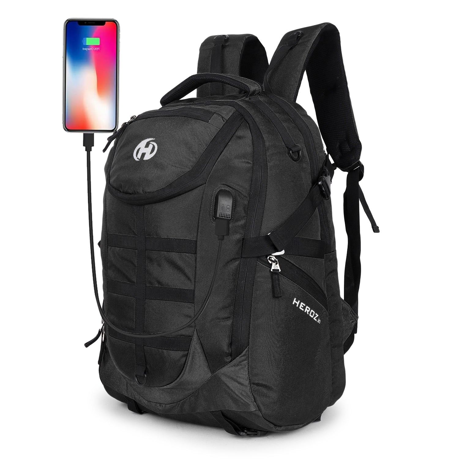 HEROZ Wild SLR/DSLR Camera Backpacks with Anti Theft Laptop Compartment upto 17-inch Tripod Holder|Suitable for 18-135/70-200/85-F1 8 Lenses Battery Charger Card Slot (Black) - HEROZ
