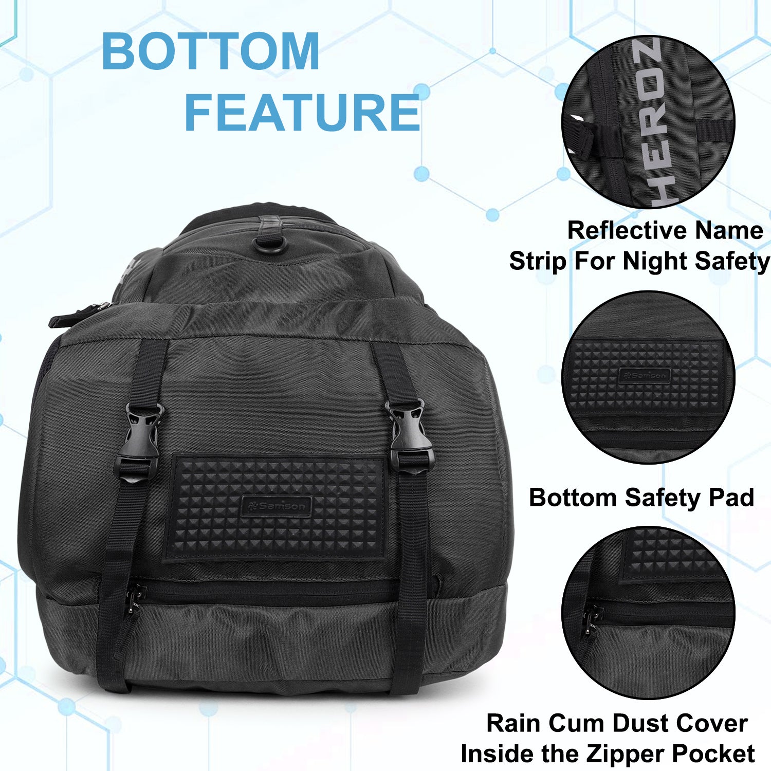 HEROZ Wild SLR/DSLR Camera Backpacks with Anti Theft Laptop Compartment upto 17-inch Tripod Holder|Suitable for 18-135/70-200/85-F1 8 Lenses Battery Charger Card Slot (Black) - HEROZ