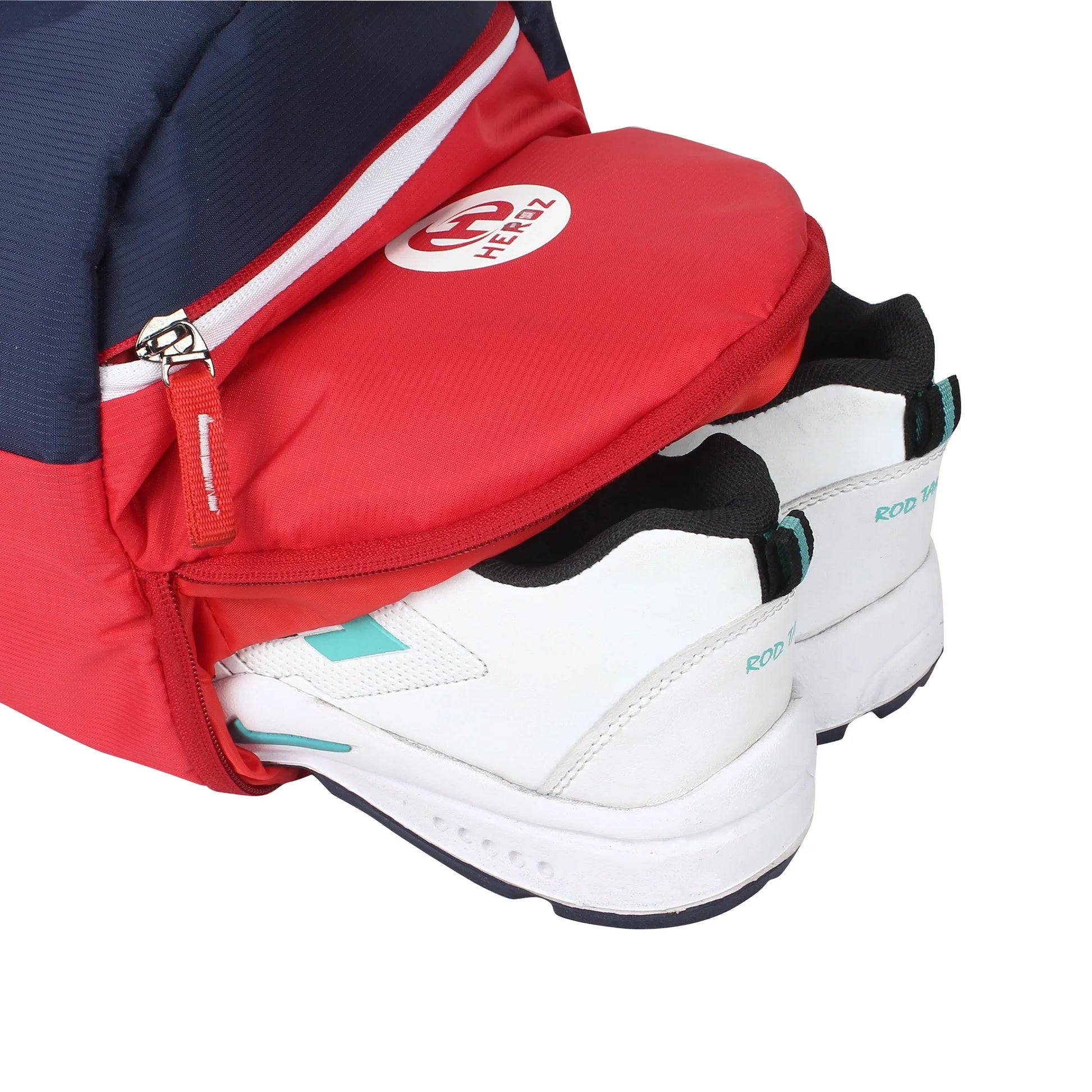 HEROZ Young 22-L Gym Duffle Bag Waterproof for Men Women Bag with Shoes Compartment (Red & Navy Blue) - HEROZ