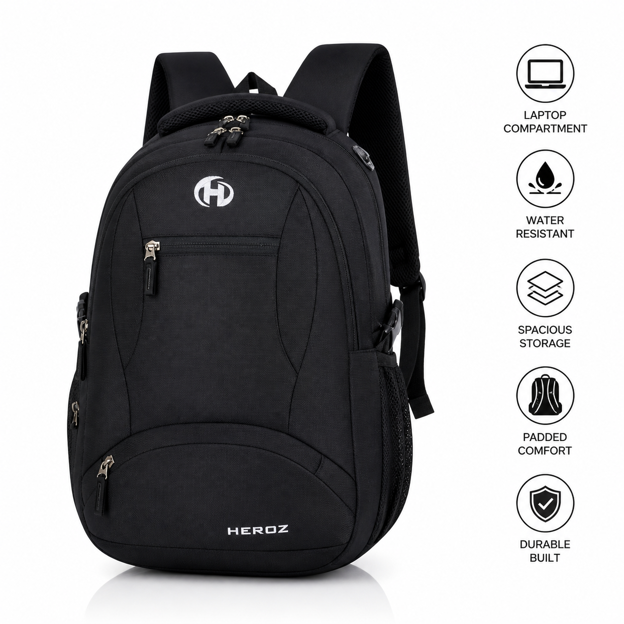 anti theft laptop backpack with USB port for office travel