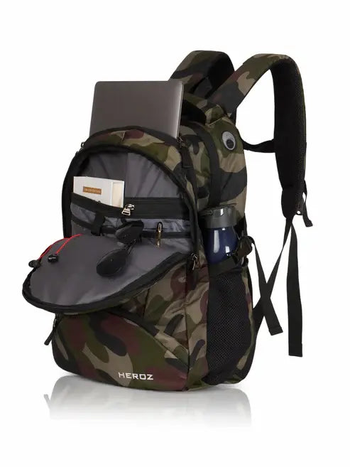 army style laptop backpack for men women travel use