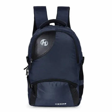 heroz hypro laptop backpack 40L black navy blue with usb charging port anti theft