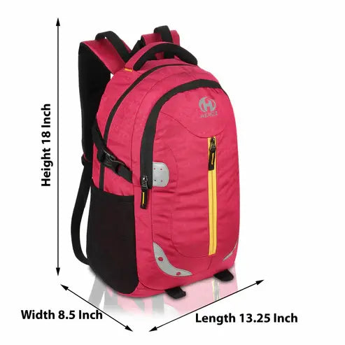 stylish pink laptop backpack for college office and travel
