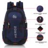 HEROZ Mini Hammer Unisex Nylon 35 L Travel Laptop Backpack Water Resistant Slim Durable Fits Up to 17.3 Inch Laptop Notebook Black & Navy Blue