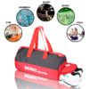 Heroz Young 26 Liters Soft Gym Bag Water Resistant with Shoe compartment Yoga Swimming Bags - Red and Black