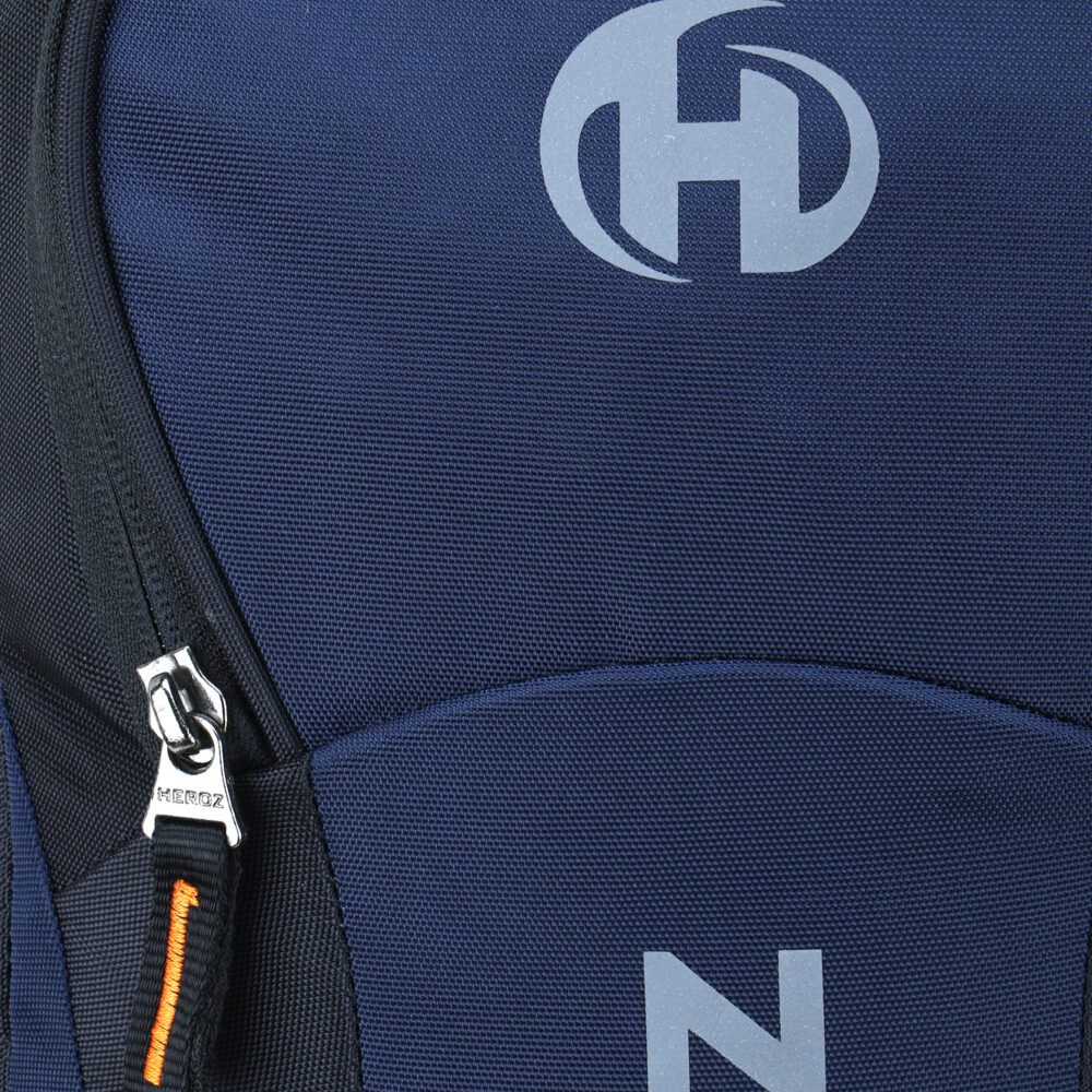 HEROZ Mini Hammer Unisex Nylon 35 L Travel Laptop Backpack Water Resistant Slim Durable Fits Up to 17.3 Inch Laptop Notebook Black & Navy Blue