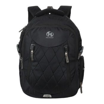 HEROZ HYBRID Large 40 L Laptop Backpack Water Resistance Unisex Laptop/College/School/Travel Backpack with Rain Cover  - Black