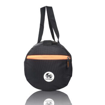 Heroz Young 26 Liters Soft Gym Bag Water Resistant with Shoe compartment Yoga Swimming Bags - (Black & Orange