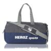 Heroz Young 26 Liters Soft Gym Bag Water Resistant with Shoe compartment Yoga Swimming Bags - Navy Blue & Grey