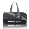 Heroz Young 26 Liters Soft Gym Bag Water Resistant with Shoe compartment Yoga Swimming Bags - Black and Grey