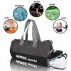 Heroz Young 26 Liters Soft Gym Bag Water Resistant with Shoe compartment Yoga Swimming Bags - Black and Grey