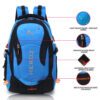 HEROZ Hammer Unisex Nylon 35 L Travel Laptop Backpack Water Resistant Slim Durable Fits Up to 17.3 Inch Laptop Notebook (Black & Sky Blue)…