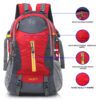 HEROZ Hacker 50 litres Nylon Travel Laptop Backpack Water Resistant Slim Durable Computer Book Bag Tracking Fits Up to 17.3-inch Laptop (058- All) (Grey & Red)…