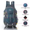 New HEROZ Hammer Unisex Nylon 45 L Travel Laptop Backpack Water Resistant Slim Durable Fits Up to 17.3 Inch Laptop Notebook (All) (Grey & A. Blue 1000)…