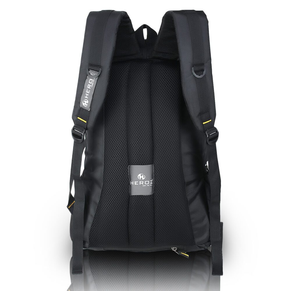 HEROZ Harbour Unisex Nylon 28 L Travel Laptop Backpack Water Resistant Slim Durable Fits Up to 17.3 Inch Laptop Notebook (153-ALL) (Black)…