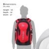 HEROZ Hammer Unisex Nylon 35 L Travel Laptop Backpack Water Resistant Slim Durable Fits Up to 17.3 Inch Laptop Notebook (Black & Red)…