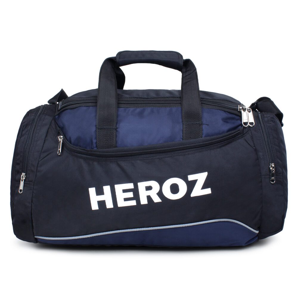 Heroz Heron Cabin Size Unisex Sports Polyster Travel Duffel 55 cms All (Grey @ Navy Blue)…