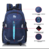 HEROZ Harbour 28ltrs Water Resistant Executive Backpack Bag Fits Up to 15.6 Inch Laptop Travel/Office/Tracking/Collage/Men Women Boys with rain Cover Light Weight (153) (Navy Blue)…