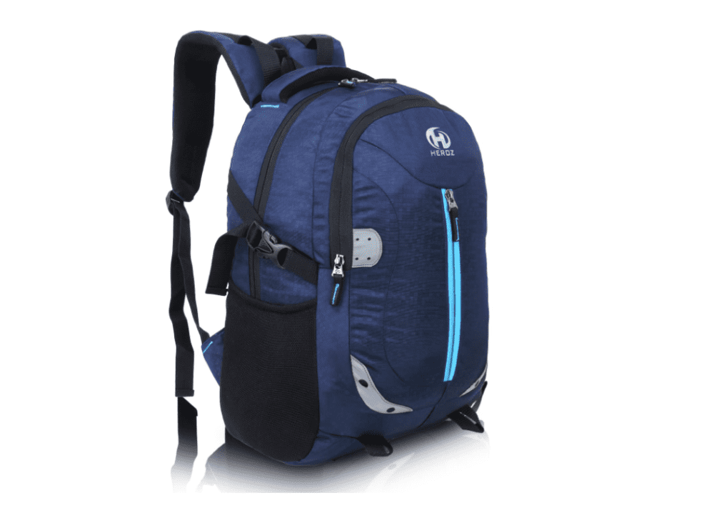 HEROZ Harbour 28ltrs Water Resistant Executive Backpack Bag Fits Up to 15.6 Inch Laptop Travel/Office/Tracking/Collage/Men Women Boys with rain Cover Light Weight (153) (Navy Blue)…