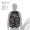 HEROZ Harbour 28ltrs Water Resistant Executive Backpack Bag Fits Up to 15.6 Inch Laptop Travel/Office/Tracking/Collage/Men Women Boys with rain Cover Light Weight (153) (Mehdi Jubgle)…