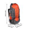 HEROZ Hunter 80 ltrs Trackign Laptop Bags Mountaineering Hiking Bag with Rain Cover Mount Track Travel Backpacks Rucksack - (Grey & Orange)
