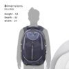 HEROZ Harrow 45 Ltrs Travel Laptop Backpack Slim Durable College School Computer Bookbag tracking for Women, Men, Girls, Boys Outdoor Camping & Fits Up to 17.3-inch laptop (Notebook) (Grey)